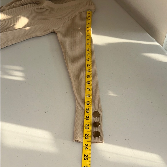 Guess Beige V-Neck Ribbed Sweater - Picture 12 of 16